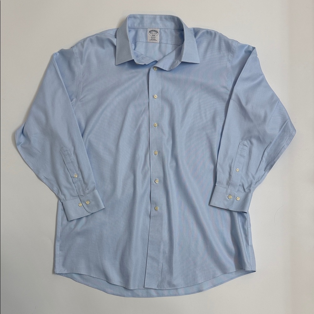 Brooks‎ Brothers 1818 Regent Non-Iron Dress Shirt Blue Classic Menswear